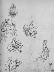 Studies of Figures and of Decoration, c. 1480
