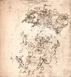 Study for the Cartoon of the Battle of Anghiari, c1472-c1505