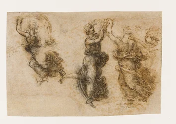 Three dancing female figures, 1517-1518
