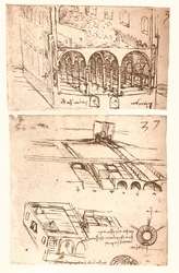 Two architectural drawings