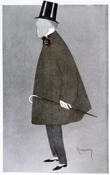 Comic portrait of Jacques Doucet in Fantasio