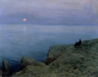 Alexander Pushkin (1799-1837) at the Seashore, 1896