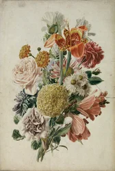 Bouquet with Tagetes and Lily