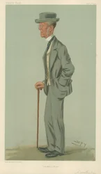 Mr Edward Weatherby, The match-book, 17 October 1901, Vanity Fair cartoon