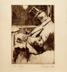 Morning Mood: Sleeping Gentleman with Top Hat