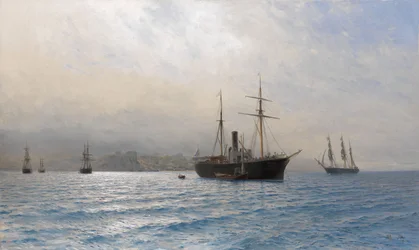 Russian Ship at the entrance to the Bosphorus strait, after the Russo-Turkish war of 1877-1878