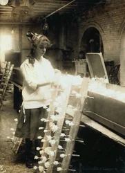 14-Year-Old Margaret Ciampa Working at the Boston Floral Supply Company in Boston, Massachusetts