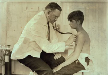 Doctor Examining Young Mill Worker, Cheney Silk Mills, South Manchester, Connecticut