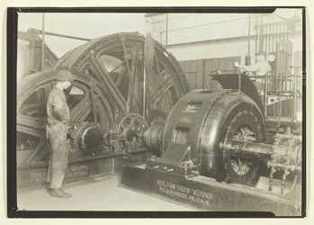 The Mines Today By Cables. This Is The Power Room Of A Pennsylvania Coal Mine