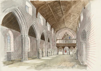 Reconstruction of the Abbey Church Nave at Shap Abbey c.1530