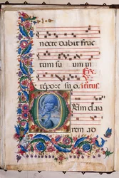 Piccolomini Library: choir book, cod. 20.5, ff. 36v with “Aeolus”