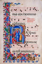 Piccolomini Library: choir book, cod. 24.9, ff. 67v with the 