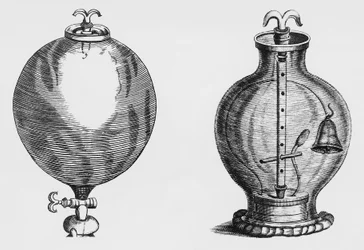 Air Pump, Experiment by Robert Boyle (1627-1691), Engraving