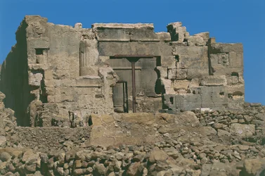 Ancient Aghurmi at Siwa (Siwah) Oasis. Temple of the Oracle or temple of Amon. 26th Dynasty, 664-525 BC