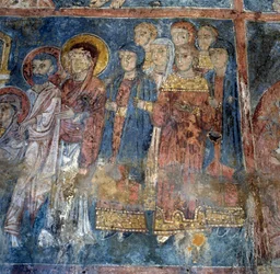 Frescoes in Church in Alikampos, Crete, Greece