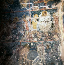 Frescoes on Ceiling of Monastery of Agios Georgios, Diavaide, Crete, Greece