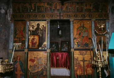 Iconostasis in Church of Agia Paraskevi, Anisaraki, Crete, Greece
