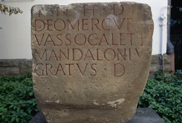 Inscription with Dedication to Mercury, Sandstone Plate, Bitburg, Rhineland-Palatinate, Germany, Roman Civilization, 2nd-3rd Century AD