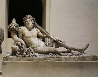 Marble statue representing Tiber River, Temple of Isis and Serapis, From Rome