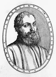 Portrait of Francesco Tatti da Sansovino, Italian man of letters, woodcut from Del secretario di Francesco Sansouino libri quattro