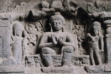 Relief Depicting Buddha, Karla Caves, Maharashtra, India, 2nd Century