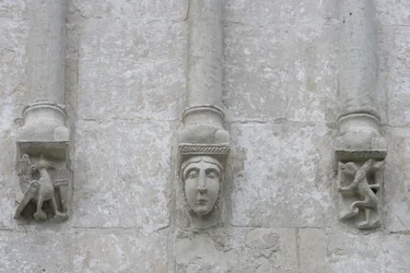 Sculpted Decorations of Church of Intercession of Holy Virgin on Nerl River, Vladimir, Bogolyubovo, Russia