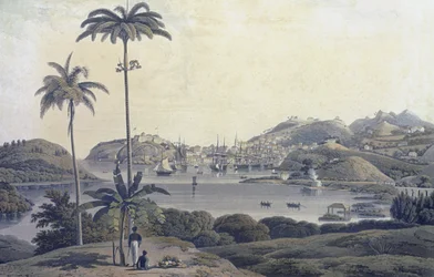 A View of the Town of St. George on the Island of Grenada, taken from the Belmont Estate, engraved by William Daniell, c.1810