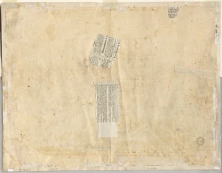 Tracing of a Fountain from Recto and Sketches of Two Faces (verso)