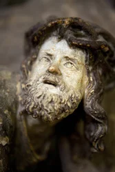 Altar piece, left panel, (detail) The carrying of the Cross