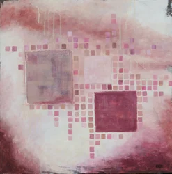 Pink Square Abstraction