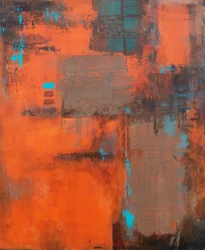 Textured Orange Teal Layers