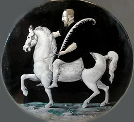King Henry II of France on horseback Plate