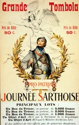 Grande raffle: Sarthoise day - poster, illustrated by Lionel Royer (1852 -1926)