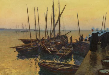 Fishing Boats along the Pier