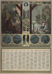 Electricity Plant Strasbourg. Calendar for the Year 1907