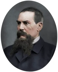 Captain Richard Burton, British explorer, writer, soldier and diplomat, 1876