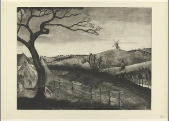 Plowing Farmer with an Ox near Etikhove