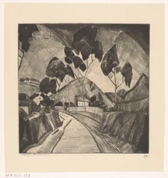 Road in Hilly Landscape