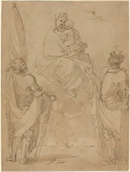 The Virgin and Child Appearing to Saints George and William