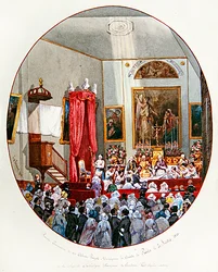 First Communion of the Comte de Paris at the French Chapel Royal of St. Louis, London