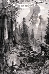 Frontispiece of the novel by Jules Verne 