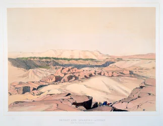 Desert and Quarries, Asouan, with the Island of Elephantine, Egypt, 19th century