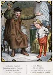 Illustration by Lorenz Frolich (1820-1908) for the popular song The Good King Dagobert. Edition J. Hetzel. Around 1880