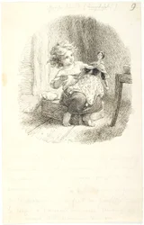 Little Girl Giving Her Doll Medicine