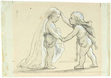 Vignette with Two Children