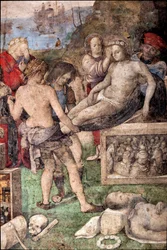 Life of St. Cecile: Burial of St Valerian and St Tiburtius (detail)