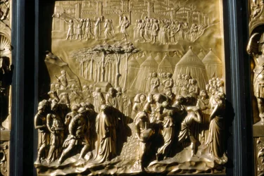 Israelites Take Jericho, (detail) of Baptistry Door, Florence, Italy, c15th century