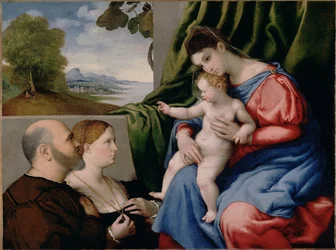 Madonna with Child and Two Donors