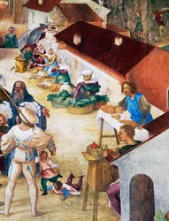 Soldiers, peasants and market (detail)