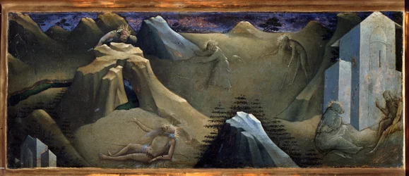 Episode of the Life of St Onofrio or Onuphrius. Painting by Lorenzo Monaco